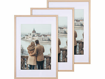 Holzrahmen Bild: Your Design 3er-Set Bilderrahmen, bruchsicheres Acrylglas, 50 x 70 cm, Eiche hell