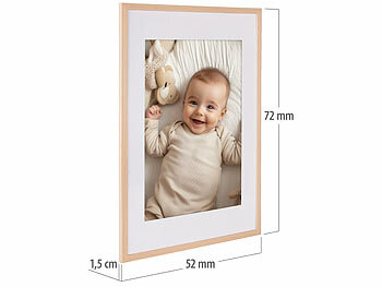 Your Design 3er-Set Bilderrahmen, bruchsicheres Acrylglas, 50 x 70 cm, Eiche hell