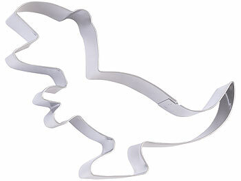 Rosenstein & Söhne 8-teiliges Dinosaurier-Keksausstecher-Set aus Edelstahl