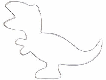 Rosenstein & Söhne 8-teiliges Dinosaurier-Keksausstecher-Set aus Edelstahl