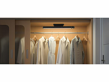 Lunartec LED-Akku-Unterbau- & Bilderleuchte, PIR-Sensor, Fernbedienung, schwarz