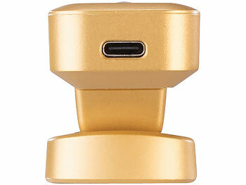 Lunartec LED-Akku-Unterbau- & Bilderleuchte, PIR-Sensor, Fernbedienung, messing