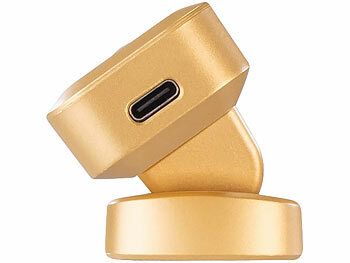 Lunartec LED-Akku-Unterbau- & Bilderleuchte, PIR-Sensor, Fernbedienung, messing