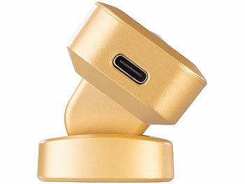 Lunartec LED-Akku-Unterbau- & Bilderleuchte, PIR-Sensor, Fernbedienung, messing