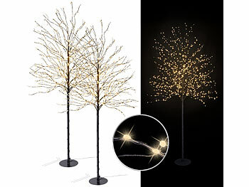 Lunartec Lichterbaum Outdoor: 2er-Set LED-Deko-Bäume mit 900 LED-Knospen, 150 cm, IP44 (LED Lichterbaum Outdoor)