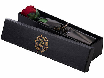 St. Leonhard 4er-Set Rosen für die Ewigkeit "rot" mit Stiel, 3 - 5 Jahre haltbar 