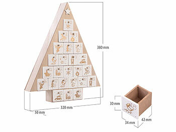 Holzornamente Weihnachtsdekorationen Türchen Adventszahlen Nummern individuelle