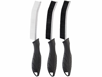 PEARL 6er-Set Hartborsten-Fugen- & Eckenbürsten, Spaltenreinigung, 120x40 mm 