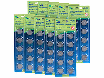tka 100er-Sparpaket Lithium-Knopfzellen CR2032(BIOS-Zelle), 3V XX 