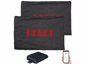 Heizdecke Kuscheldecke: Wilson Gabor 2er-Set Decke mit IR-Heizelement, Bluetooth, App, bis 65°C, 180x135 cm