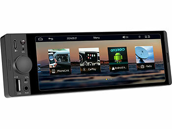 Creasono 1-DIN-Autoradio mit wireless Apple Carplay & Android Auto, 6,6"/16,8cm