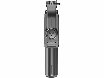 Somikon Mini 2in1-Smartphone-Stativ & Selfie-Stick, BT-Fernauslöser, 24-67cm