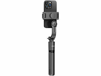 Somikon Mini 2in1-Smartphone-Stativ & Selfie-Stick, BT-Fernauslöser, 24-67cm