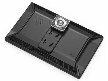 Lescars 9"-IPS-HD-Monitor für Android Auto & CarPlay, 2K-Kamera+Rückfahrkamera