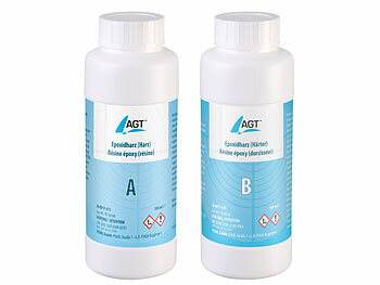 AGT 4er-Set Epoxidharz, transparent, 1000 ml, inkl. Zubehör