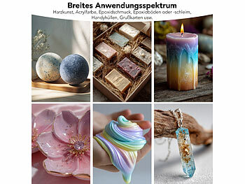 AGT 24er-Set Mica-Farbpulver, je 10 g/Farbe für Epoxidharz 