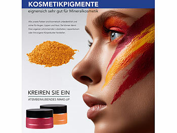 AGT 24er-Set Mica-Farbpulver, je 10 g/Farbe für Epoxidharz 