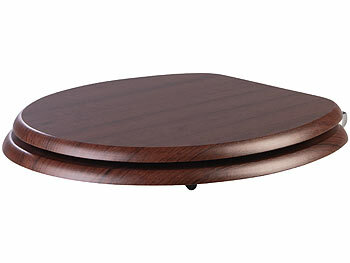 BadeStern 2er-Set WC-Sitze mit Absenkautomatik, Dunkelholz-Optik