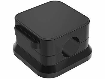 General Office 32er-Set magnetische Kabelclips, Kabel-Organizer m. Klebepads, schwarz 