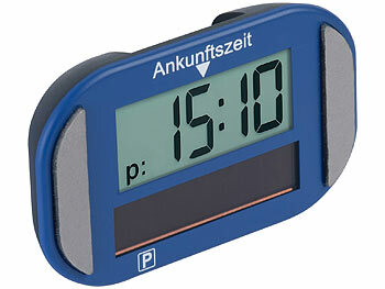 Lescars 2er-Set e-Parkscheiben, ECE-Zulassung, Erschütterungssensor, Solar 