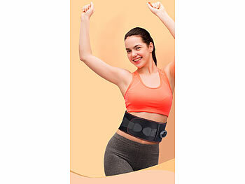 Wärmegürtel Rücken USB: newgen medicals Kabelloser Rücken-Wärmegürtel mit Massagefunktion, 5 Heizstufen, Akku