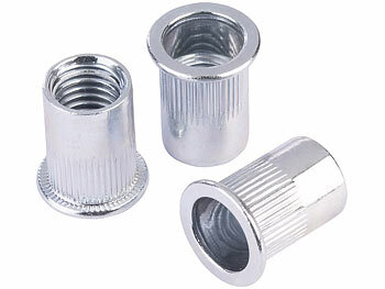 AGT Nietmutternzange mit 80 Nietmuttern, Dornen M3 - M12, Koffer, 40 cm 