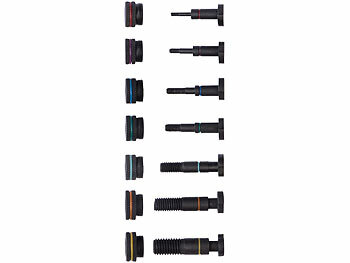 AGT Nietmutternzange mit 80 Nietmuttern, Dornen M3 - M12, Koffer, 40 cm 