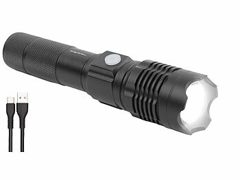 KryoLights Wiederaufladbare LED-Taschenlampe, Aluminium, 800 lm, 10 W, 1.200 mAh 