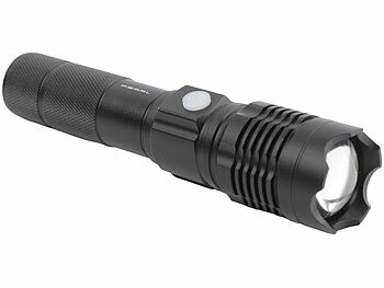 KryoLights Wiederaufladbare LED-Taschenlampe, Aluminium, 800 lm, 10 W, 1.200 mAh 