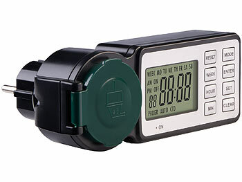 revolt 2er-Set Outdoor-Zeitschaltuhren, programmierbare Zeiten, minutengenau 