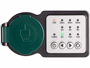 revolt 2er-Set Outdoor-Steckdose mit Countdown-Timer, IP44, 3.680 Watt 