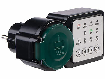 Outdoor-Steckdosen mit Countdown-Zeitschaltuhr zum automatischen Abschalten der Außenbeleuchtung 
