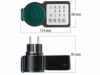 außen-Steckdose mit Countdown-Timer 