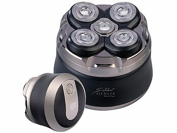 Glatzenrasierer: Sichler Glatzen- und Kopfrasierer für Herren, wasserfest, Akku, 2 Scher-Stufen 