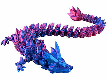 Playtastic 3D-gedrucktes Drachenei mit Drachenfigur, blau/violett, 28,5 cm 