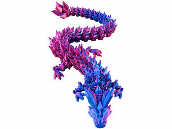 Playtastic 3D-gedrucktes Drachenei mit Drachenfigur, blau/violett, 28,5 cm 