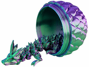 Playtastic 4er-Set 3D-gedruckte Dracheneier mit Mini-Drachenfiguren, 12,7 cm 