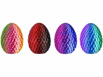 Playtastic 4er-Set 3D-gedruckte Dracheneier mit Mini-Drachenfiguren, 12,7 cm 