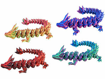 Playtastic 4er-Set 3D-gedruckte Dracheneier mit Mini-Drachenfiguren, 12,7 cm 