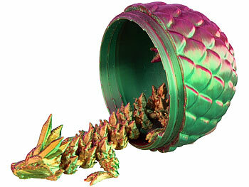 Playtastic 4er-Set 3D-gedruckte Dracheneier mit Mini-Drachenfiguren, 12,7 cm 