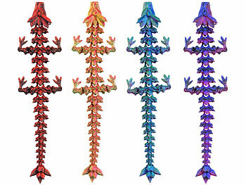 Playtastic 4er-Set 3D-gedruckte Dracheneier mit Mini-Drachenfiguren, 12,7 cm 