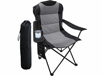 Semptec Stuhl: Faltbarer Campingstuhl mit Arm- und Rückenlehne, bis 150 kg belastbar (Camping-Zubehör)