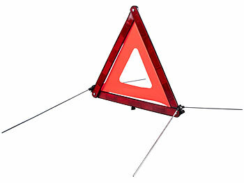 Warndreieck Motorrad: Lescars Kfz-Warndreieck, Notfalldreieck, reflektierend, klappbar, rot