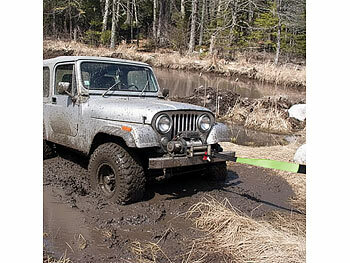 Lescars Abschleppseil mit 5 m Länge und Haken, 10 Tonnen Zugkraft, Handschuhe