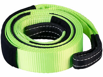 Lescars Abschleppseil mit 5 m Länge und Haken, 10 Tonnen Zugkraft, Handschuhe