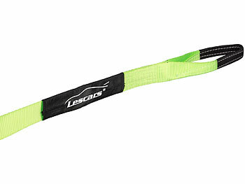 Lescars Abschleppseil mit 5 m Länge und Haken, 10 Tonnen Zugkraft, Handschuhe