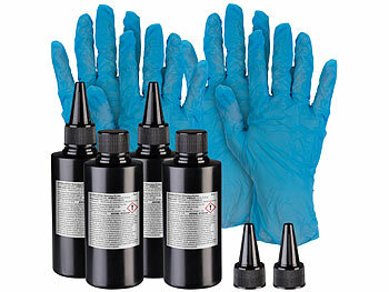 Epoxidharz UV: AGT 4er-Set UV-Resin, kristallklar, vorgemischt, 4 x 50g 