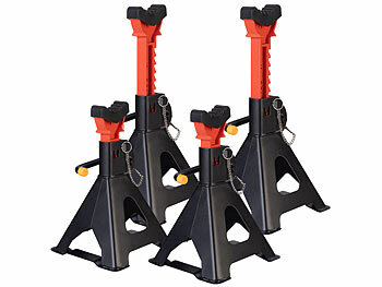 Auto-Stützböcke: AGT 4er-Set Pkw-Unterstellböcke, je bis zu 3 t, höhenverstellbar