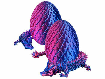 Lot de 12 œufs de dragon imprimés en 3D avec dragon à l'intérieur, panier de Pâques, mini œufs de dragon, jouets en cristal articulés pour enfants et adultes