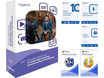 Video Software: Tipard Das große TIPARD Studio 2022 f. A/V-Download, Aufnahme & Konvertierung
